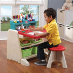 Step2 Flip & Doodle Easel Desk with Stool