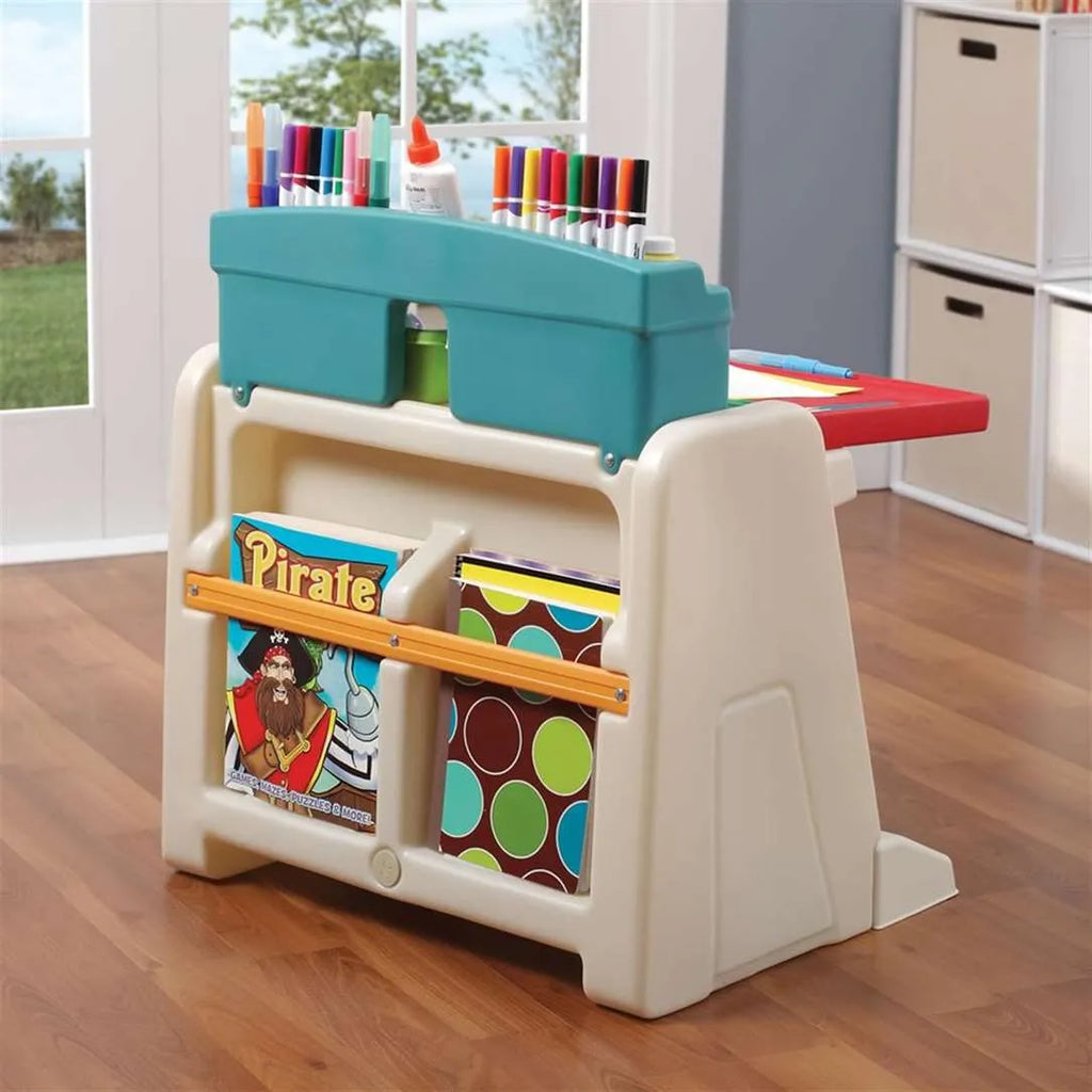 Step2 Flip & Doodle Easel Desk with Stool