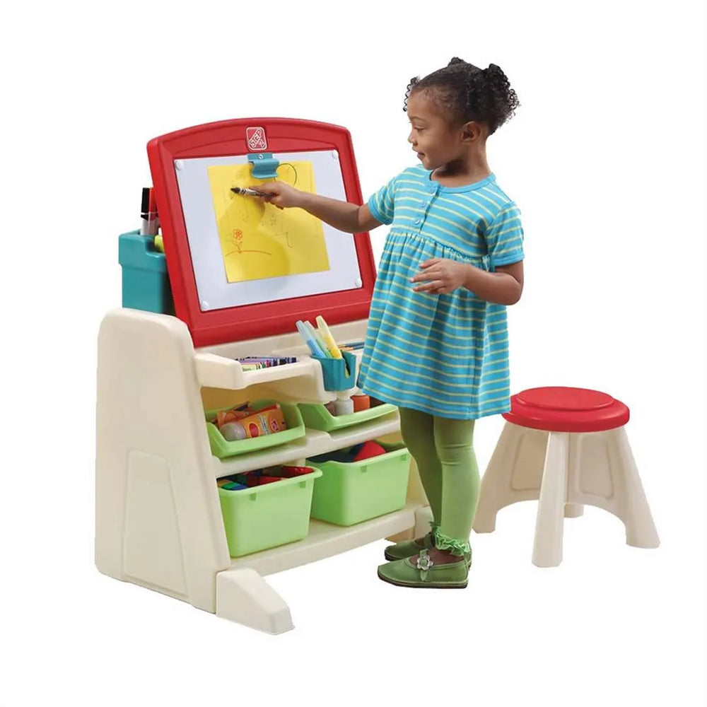 Step2 Flip & Doodle Easel Desk with Stool