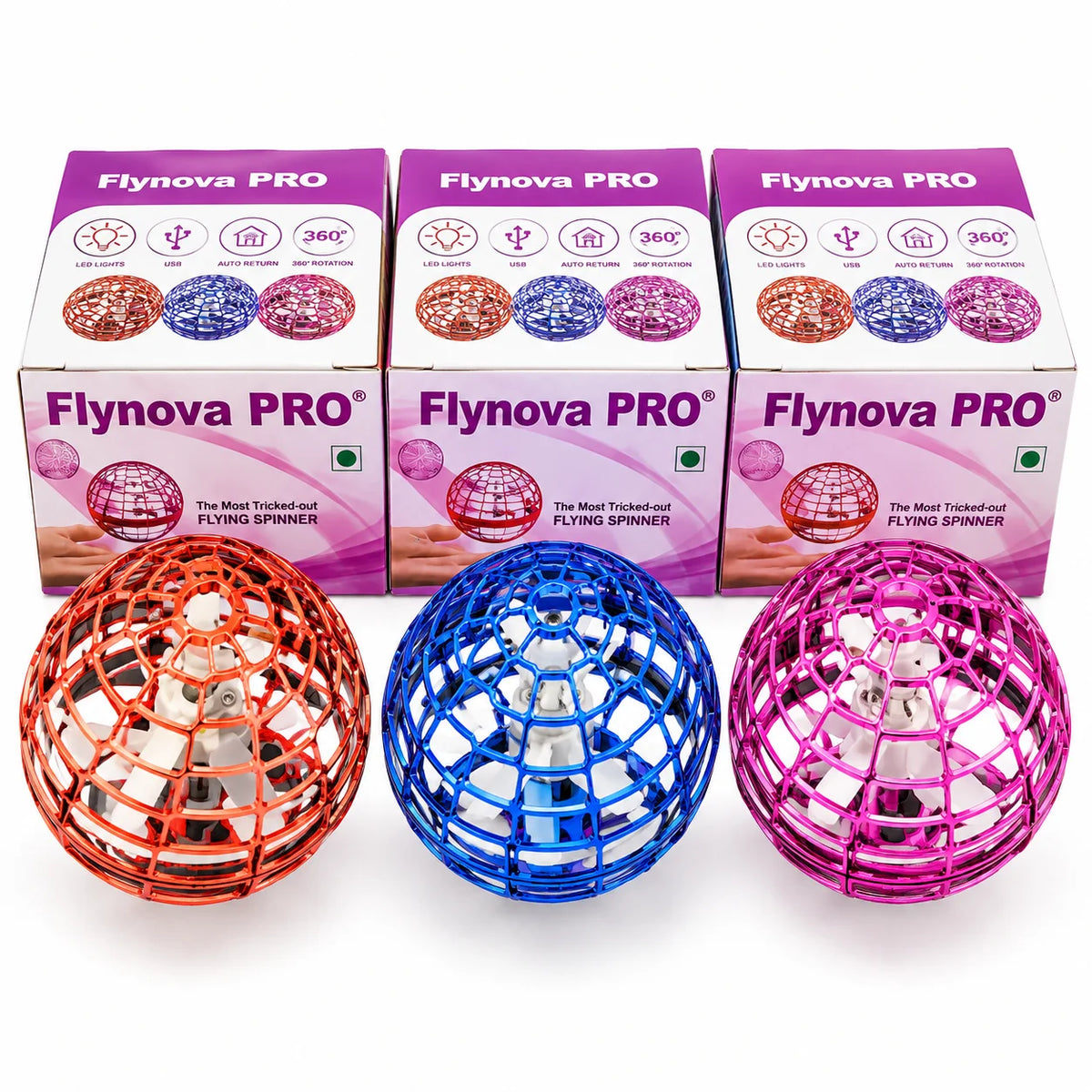 Flynova Pro Flying Spinner Ball with LED