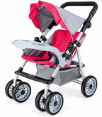 Foldable Metal Doll Stroller with Canopy