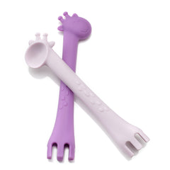 Training Fork and Spoon Set - Purple Set