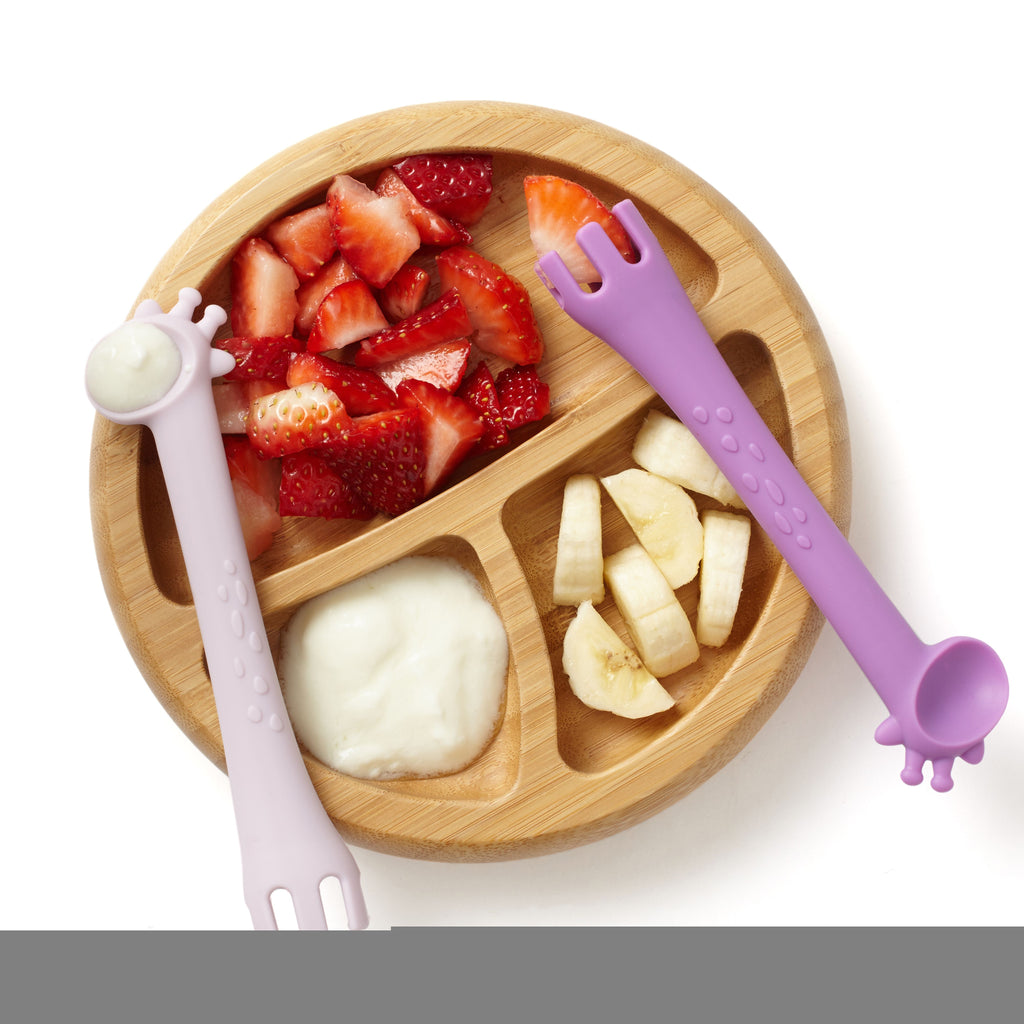 Training Fork and Spoon Set - Purple Set