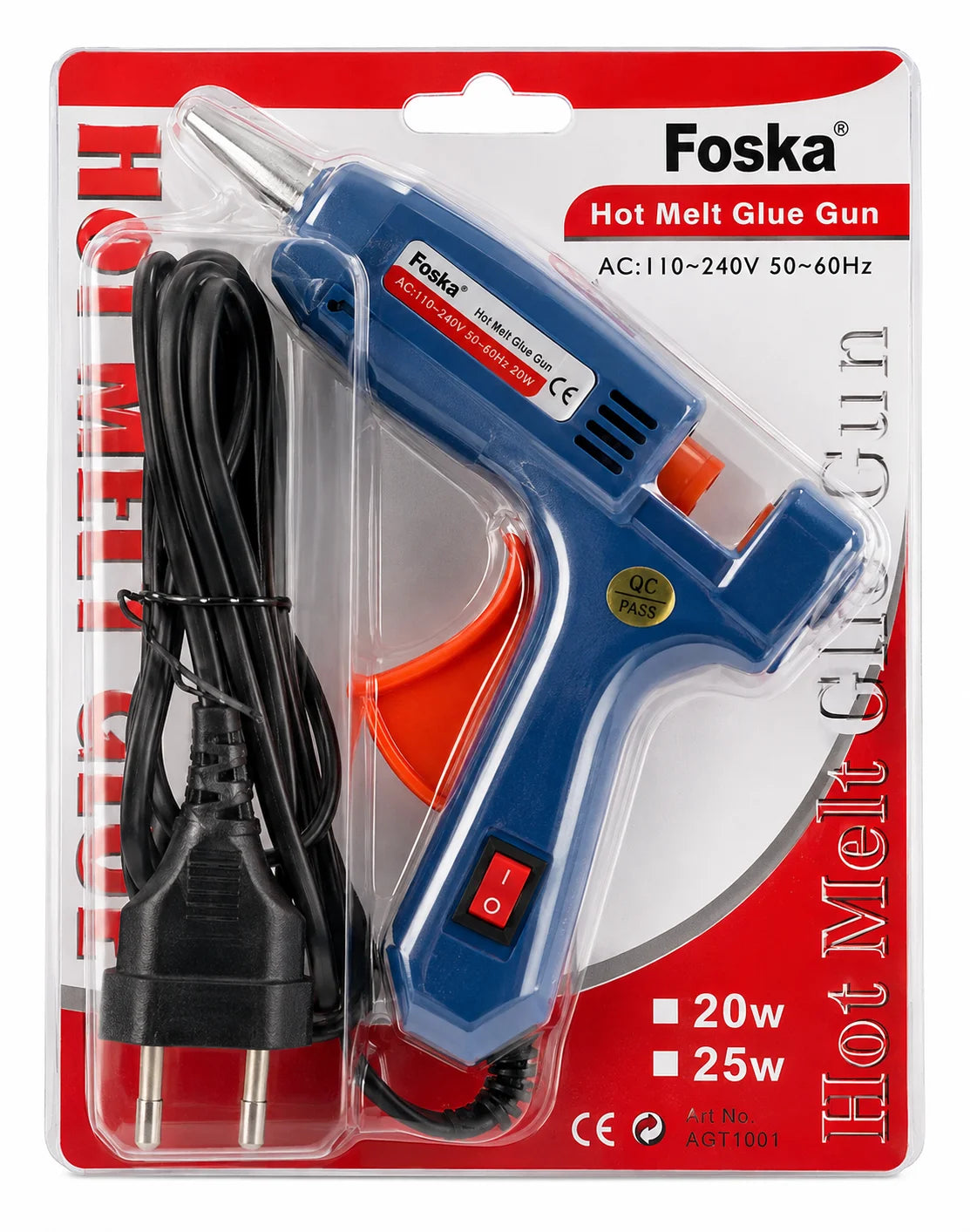 Foska 20W Glue Gun(British Plug.for 7.2mm glue stick)-JQ20H(UK plug)