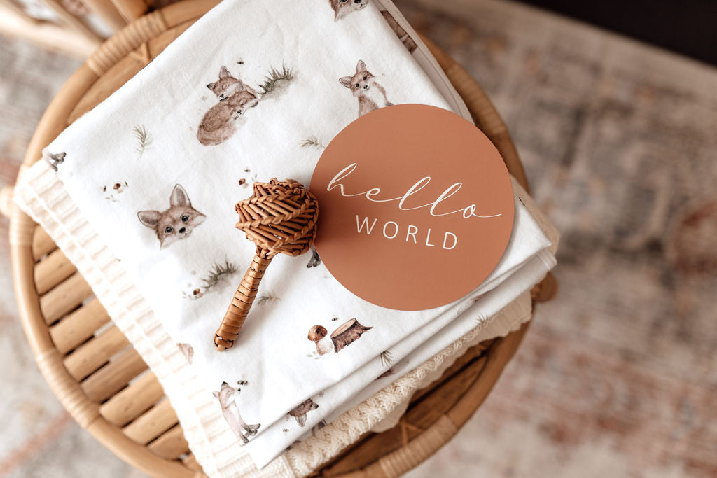 Fox and Hazelnut Reversible Milestone Cards