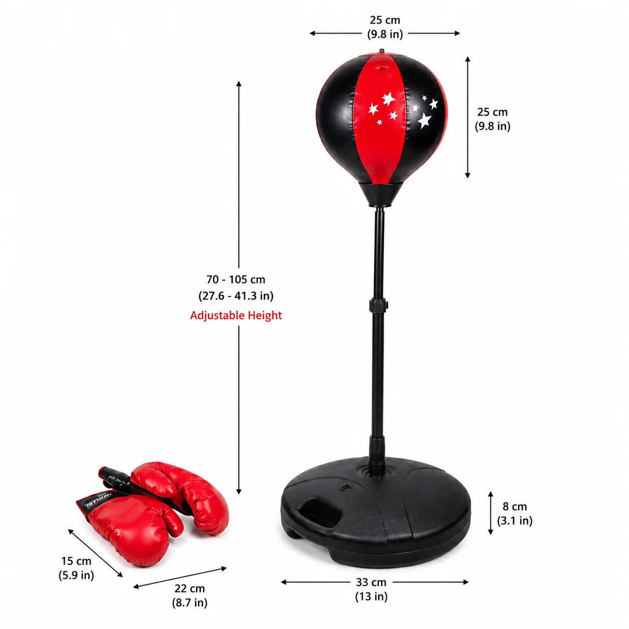 Freestanding Punching Ball with Gloves