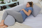 PharMeDoc - C Shaped Pregnancy Pillow w/ Jersey Cover – Grey