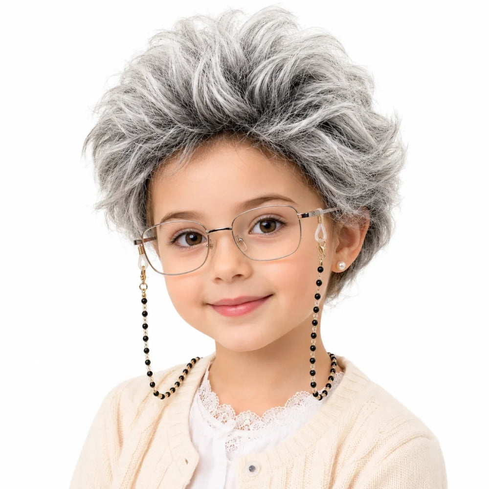 Funny Grandpa Costume Wig with Glasses
