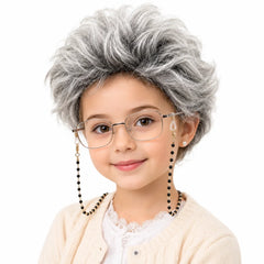 Funny Grandpa Costume Wig with Glasses