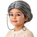 Funny Granny Costume Wig Set With Accessories