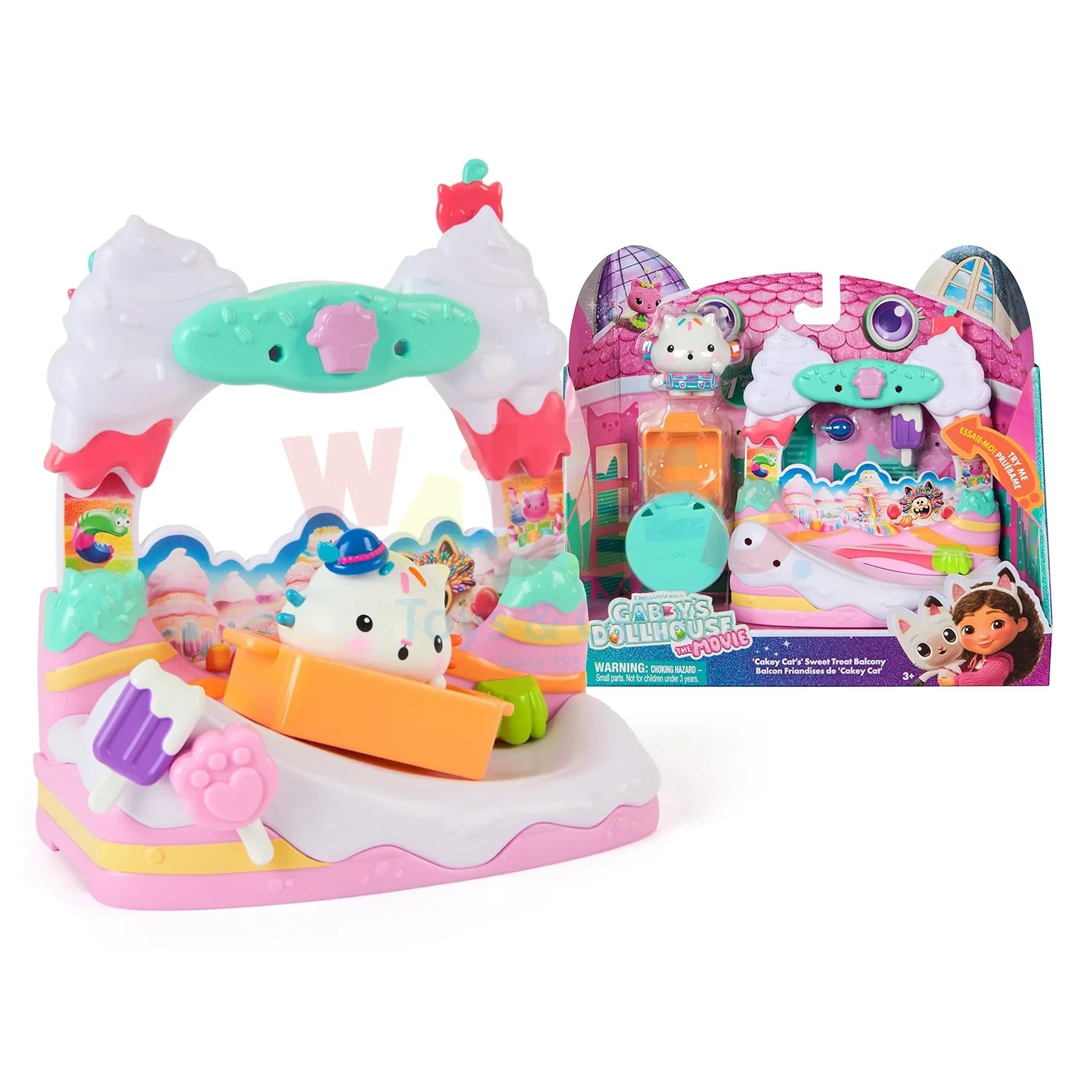Gabby’s Dollhouse – Cakey Cat’s Sweet Treat Balcony (Assorted)