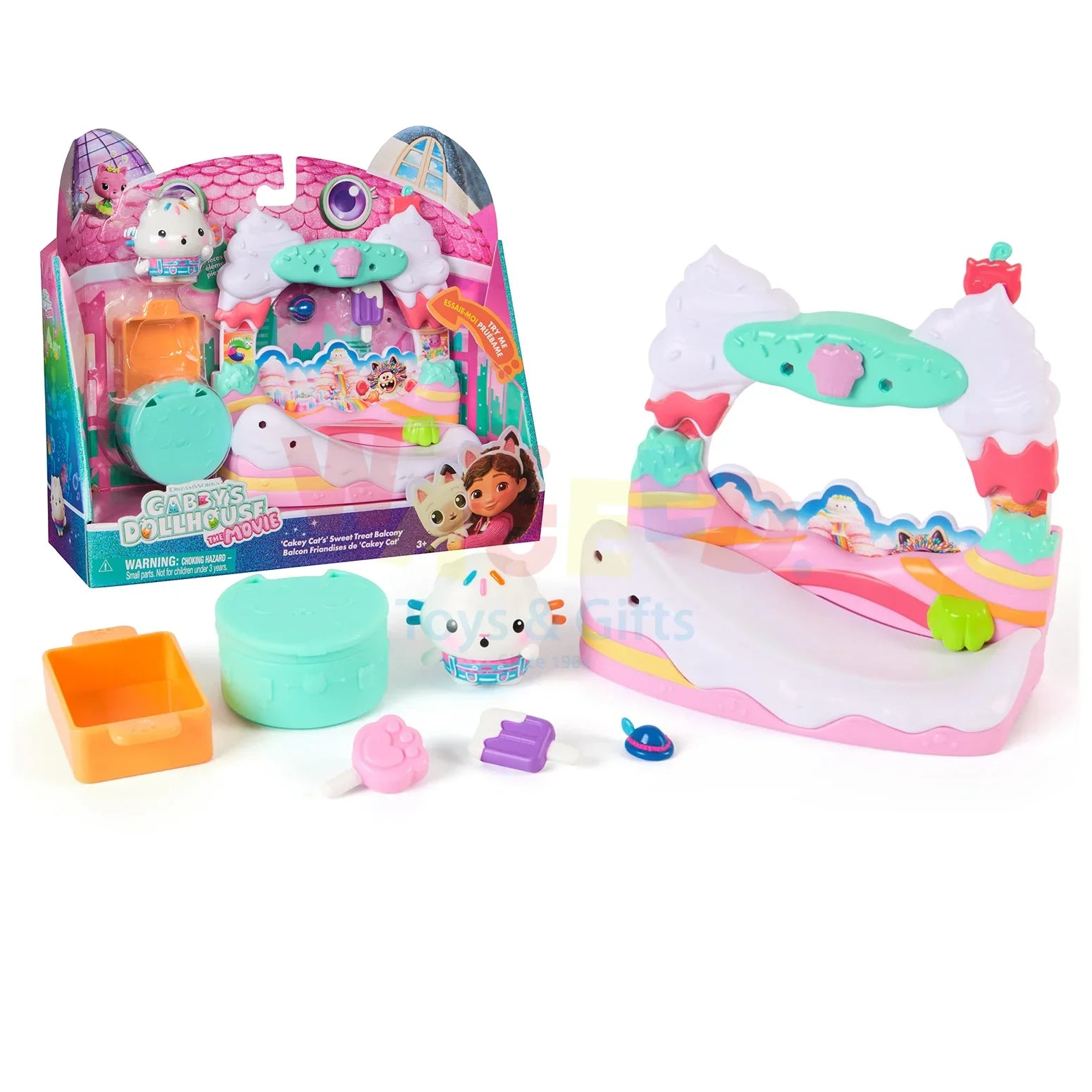 Gabby’s Dollhouse – Cakey Cat’s Sweet Treat Balcony (Assorted)