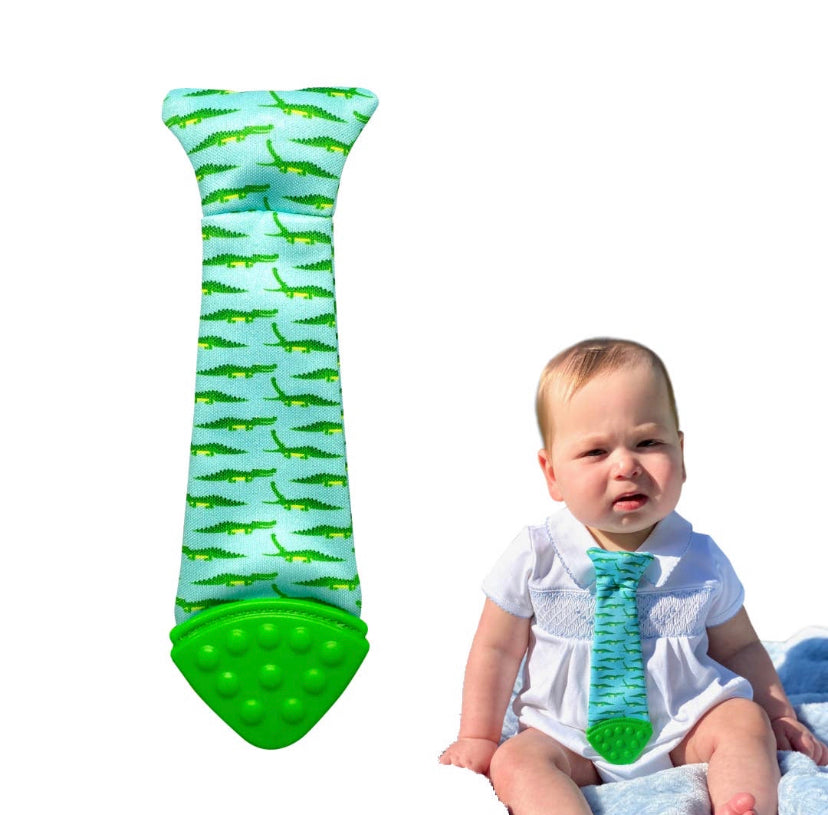 Baby Tasty Teething Tie - Alligators