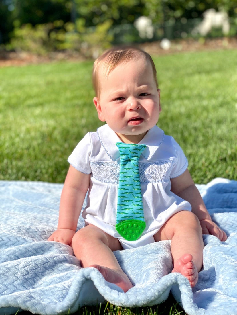 Baby Tasty Teething Tie - Alligators
