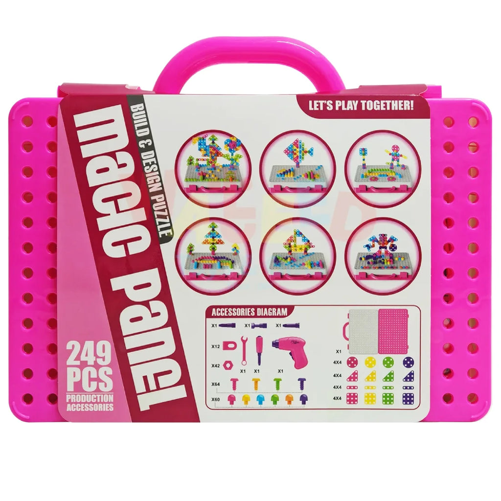Girls Building Design Set with Drill 249 Pieces