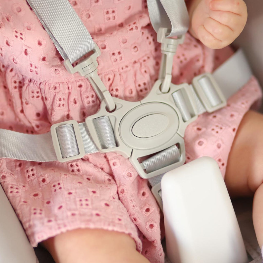 بيبي فيرن - كرسي طعام عالي - رمادي