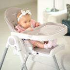 بيبي فيرن - كرسي طعام عالي - رمادي