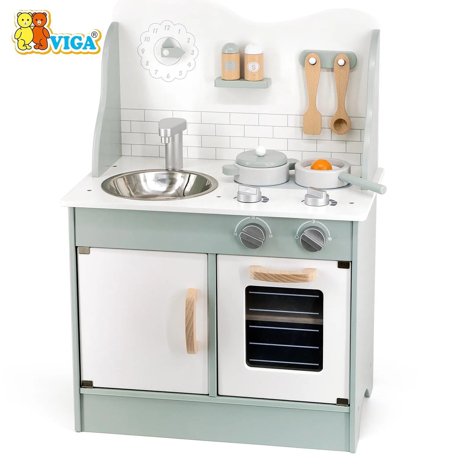 GREEN KITCHEN W/ACCESSORIES