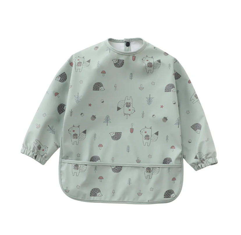 Green Woodland Smock Bib (1-3 years)