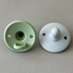 Grey and Sage Round Silicone Pacifier - Set of 2