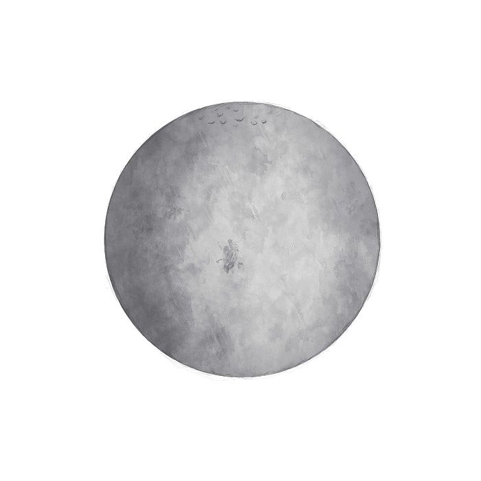 Grey Full Moon Wall Sticker