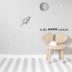 Grey Full Moon Wall Sticker