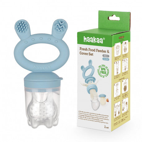 Haakaa Feed n Freeze - Sky Blue Feeder + Mini Nibble Tray