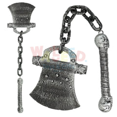 Halloween Axe with Skull Chain