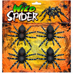 Halloween Rubber Spiders – 4 pcs