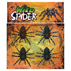 Halloween Rubber Spiders – 4 pcs