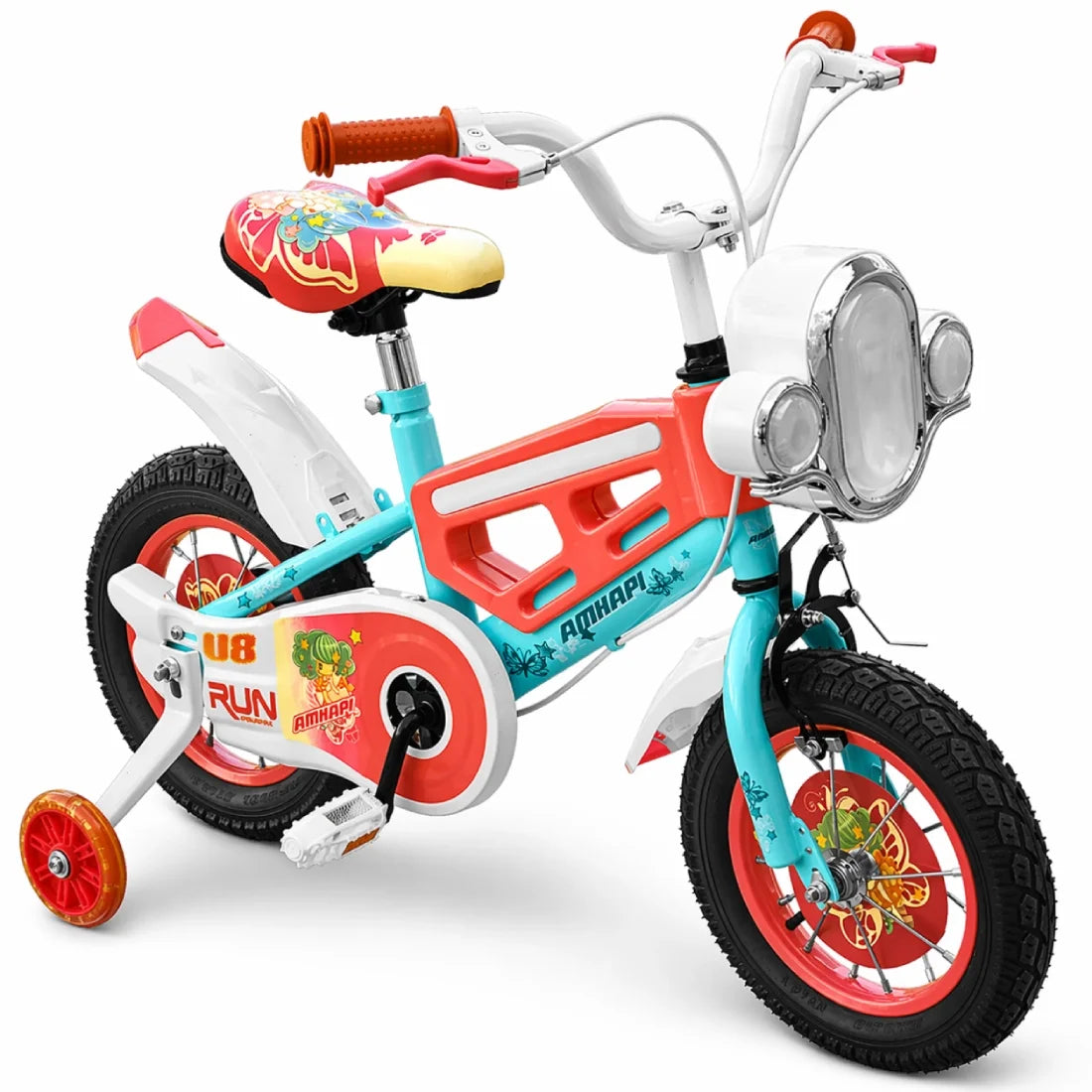 Happy Ride Kids Bicycle Training Wheels Music Light Assorted Colors