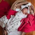 Heart Organic Jersey Wrap and Topknot Set