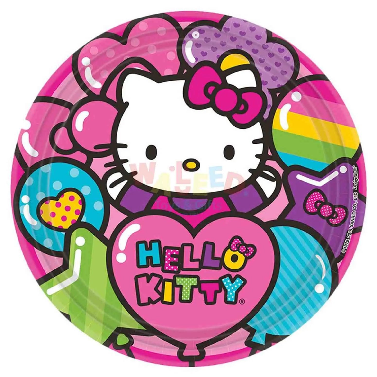 HELLOKTTTY M-COLORED ROUND PLATES9"