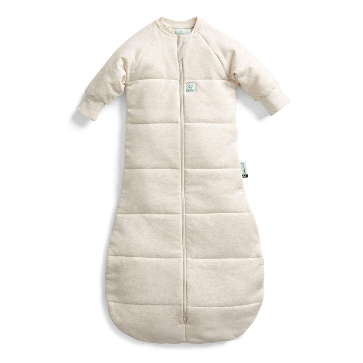 Ergo pouch Jersey Sleeping Bag with Sleeves tog 3.5 Oatmeal Marle 3-12 months