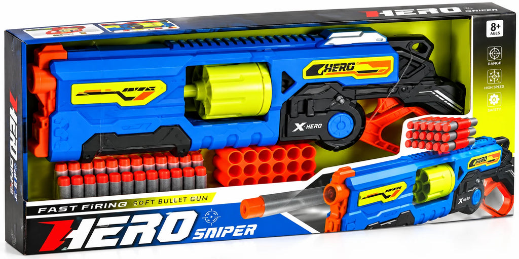 Hero Sniper Soft Foam Dart Blaster – 24 Darts