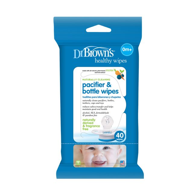 DR BROWNSPacifier & Bottle Wipes, 40-Pack