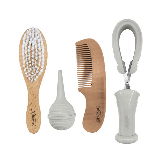 Dr.Brown's Baby Care Kit Brush, Comb, Nasal Aspirator, Nail Scissors w/ Holder