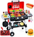 Home Barbecue Grill Playset with Light, Sound & Smoke Spray