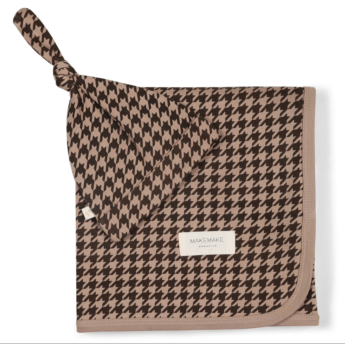 Houndstooth Organic Swaddle Blanket & Hat