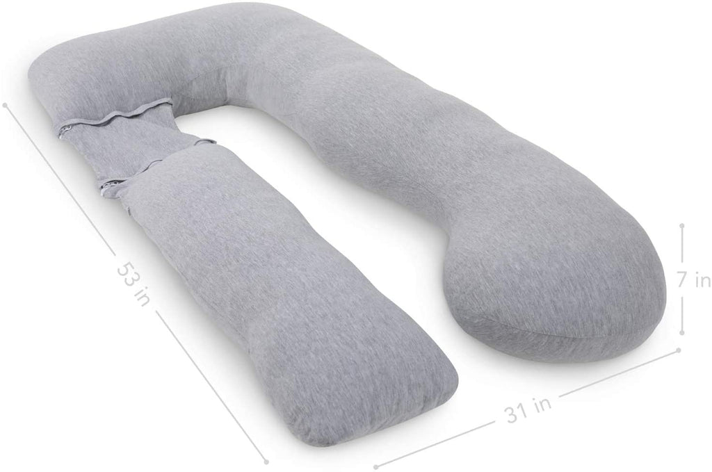 PharMeDoc - C Shaped Pregnancy Pillow w/ Jersey Cover – Grey