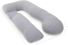 PharMeDoc - C Shaped Pregnancy Pillow w/ Jersey Cover – Grey