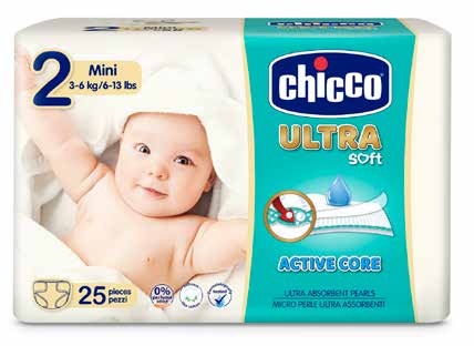 CHICCO Ultra DIAPER - MINI - (3-6 KG) - 25 pcs