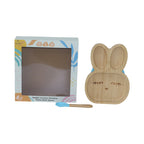 Mori Mori rabbit plate with spoon and silicone suction - blue