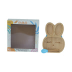 Mori Mori rabbit plate with spoon and silicone suction - blue