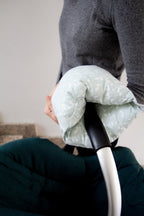 BABYJEM HEAD SUPPORTED BREASTFEEDING CUSHION GREEN FLOWER