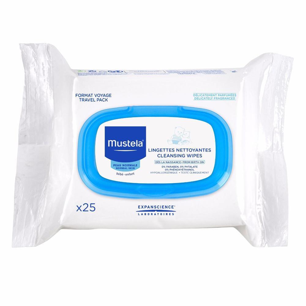 mustela facial cleansing wipes25s