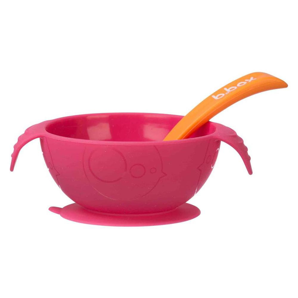 B.BOX - SILICON FIRST FEEDING SET - STRAWBERRY SHAKE