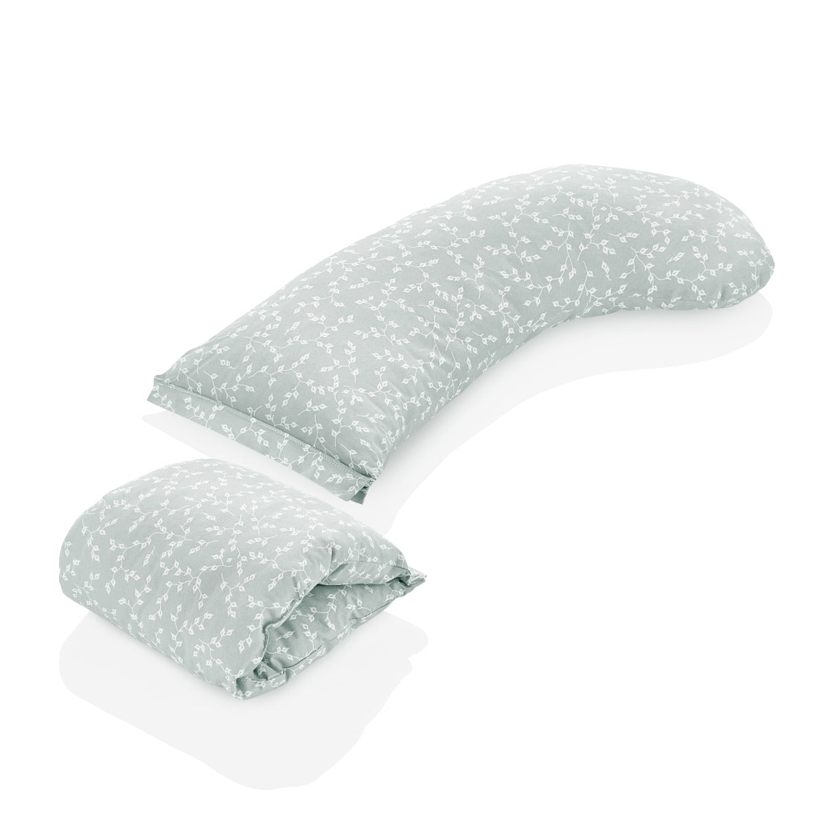 BABYJEM HEAD SUPPORTED BREASTFEEDING CUSHION GREEN FLOWER