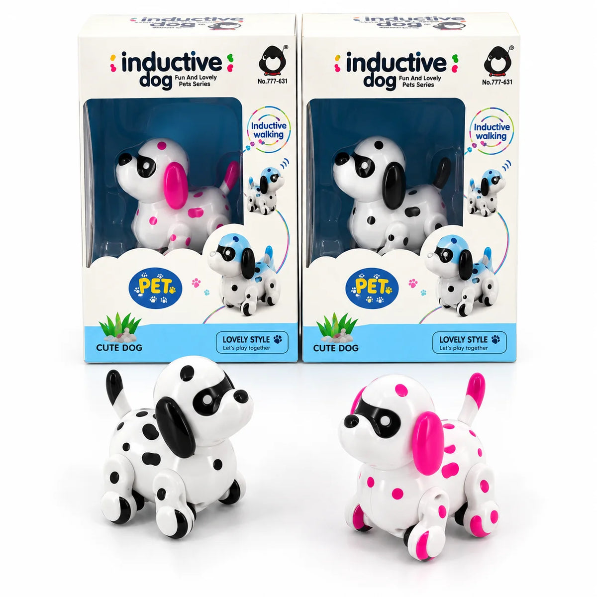 Inductive Line-Following Robot Dog with Lights