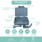 Clevakid Maxi Lunch Box Baby Blue 1520ML\50 OZ